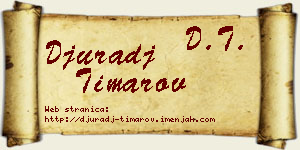 Đurađ Timarov vizit kartica